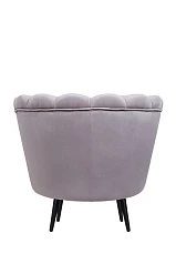 Низкое кресло ракушка Pearl Grey на черных ножках в интернет-магазине в Санкт-Петербурге