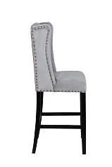 купить красивый Дизайнерский барный стул Skipton Grey Velvet в Санкт-Петербурге