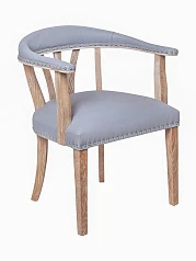 Мягкий стул с подлокотниками Tanner Gray Leather в интерьере в Санкт-Петербурге