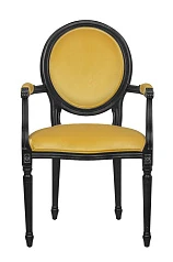 красивый Мягкий стул с подлокотниками Delo Kora Arm Yellow на заказ в Санкт-Петербурге