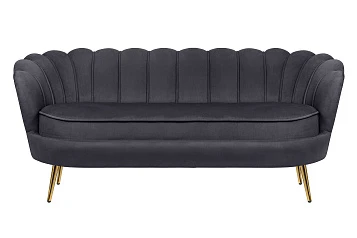 фото Трехместный диван ракушка для гостиниц Pearl Triple Black в интерьере в Санкт-Петербурге