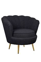 фото Низкое кресло Pearl Black Boucle в интерьере в Санкт-Петербурге