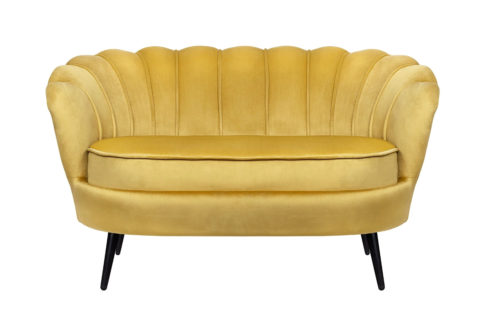 заказать Дизайнерский диван Pearl Double Yellow на черных ножках в Санкт-Петербурге