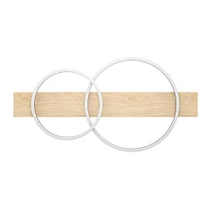 заказать 901716 Светодиодный потолочный светильник BOYAL, 2х12W(LED), 3400lm, сталь, дерево, черн., коричн, пластик, белый в интернет-магазине в Санкт-Петербурге