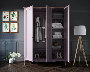 купить красивый Шкаф Leontina Lavanda для одежды трехстворчатый арт ST9327/3L в Санкт-Петербурге