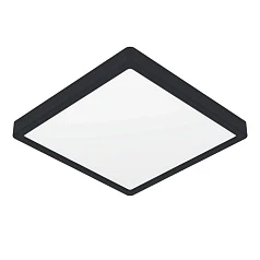 900588 Накладной светильник диммируемый FUEVA 5, 20,5W (LED), 3000K, L285, B285, H28, сталь, черный / пластик, белый на заказ в Санкт-Петербурге