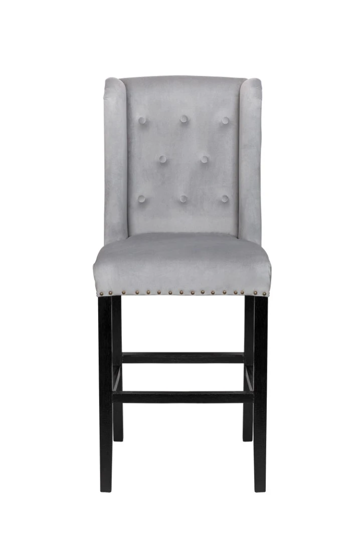 купить стильный Дизайнерский барный стул Skipton Grey Velvet в интернет-магазине в Санкт-Петербурге