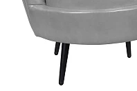 купить Низкое кресло ракушка Pearl Grey V2 на черных ножках в Санкт-Петербурге