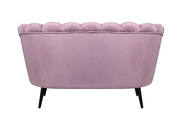 Дизайнерский двухместный диван Pearl Double Pink на черных ножках в Санкт-Петербурге