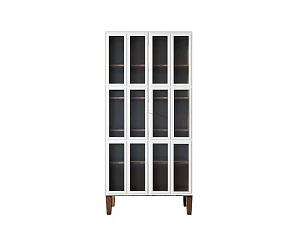 красивый Шкаф двухстворчатый "Andersen" с рифлеными стеклами арт AN12WH в интернет-магазине в Санкт-Петербурге