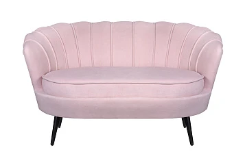 Диван ракушка Pearl Double Pink на черных ножках в Санкт-Петербурге