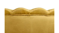 купить Низкое кресло ракушка Pearl Yellow на черных ножках в Санкт-Петербурге