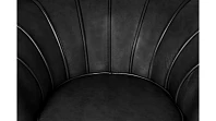 Низкое кресло ракушка Pearl Black V2 на черных ножках в Санкт-Петербурге