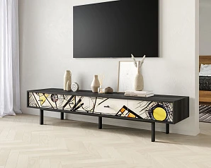 фото Комод с четырьмя ящиками под TV "Emerson" by Kandinsky арт EM06/Print_01 в интерьере в Санкт-Петербурге