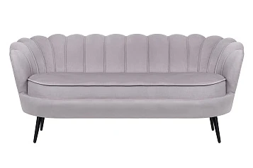 Дизайнерский диван для гостиниц Pearl Triple Grey на черных ножках на заказ в Санкт-Петербурге