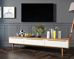 Консоль под TV "Bruni white" с ящиками арт BR-21WH на заказ в интернет-магазине в Санкт-Петербурге