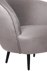 Мягкое кресло Small Benee Grey на черных ножках в Санкт-Петербурге