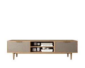 купить стильный Комод "Line" с нишей низкий под TV R27/beige в интернет-магазине в Санкт-Петербурге