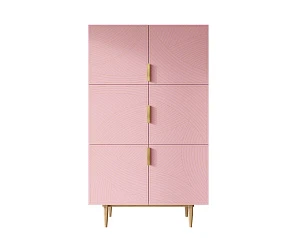 Большой комод с шестью дверками "Line" LN04/GR1/pink в интерьере в Санкт-Петербурге