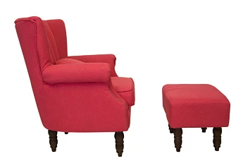 Кресло с пуфом Lab Red V2 в Санкт-Петербурге