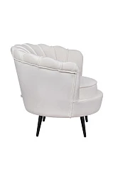 купить Кресло ракушка Pearl Beige на черных ножках в Санкт-Петербурге