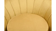 купить Низкое кресло ракушка Pearl Yellow на черных ножках в Санкт-Петербурге