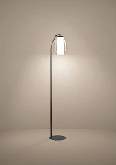 купить 390462 Светодиодный торшер с регулировкой цветовой температуры MENORCA, 1X7W 1X1,6W(LED) ,2200-6500K, 700lm, сталь, никель черный, белый в интернет-магазине в Санкт-Петербурге