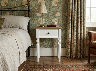 фото Тумбочка в стиле Прованс "Одри (Odri)" с одним ящиками арт od2102 Белый в Санкт-Петербурге