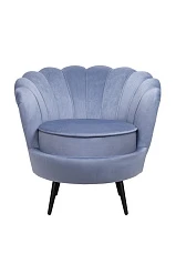 красивое Низкое кресло ракушка Pearl Sky на черных ножках в Санкт-Петербурге