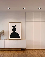 заказать 900748 Встраиваемый светильник диммируемый PINEDA, 5,5W (LED), 3000K, ?84, пластик, черный в Санкт-Петербурге