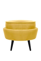 купить Пуф Pearl Adorn Yellow на черных ножках в Санкт-Петербурге