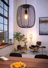 43965 Подвесной светильник (люстра) RINROE, 1X40W (E27), ?325, сталь, черный в Санкт-Петербурге