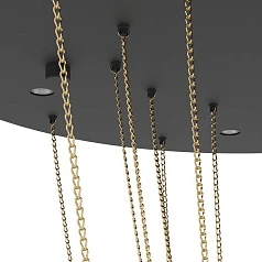 заказать 390354 Люстра диммируемая TREPUCO, 6X5,4W (LED), 3000K, 3060lm, ?580, сталь, черный/сталь, латунь в интернет-магазине в Санкт-Петербурге