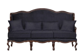 купить Прямой трехместный диван Brody черный в Санкт-Петербурге