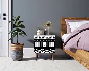 купить красивые Тумбочка "Berber" с двумя ящиками 19 принт арт BB03/Print_19, разноцветная в Санкт-Петербурге