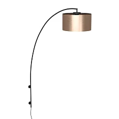 заказать стильные 390407 Торшер с сенсорным выключателем SAGANTO 1, 1X40W (E27), H1890, сталь, чёрный/пластик, коричневый, медь в Санкт-Петербурге