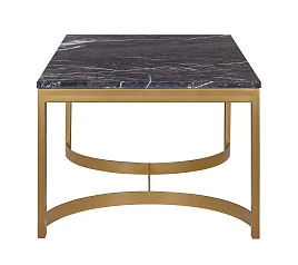 Журнальный столик прямоугольный Aron Marble-Gd в интерьере в Санкт-Петербурге