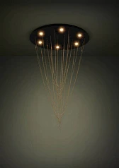 заказать 390354 Люстра диммируемая TREPUCO, 6X5,4W (LED), 3000K, 3060lm, ?580, сталь, черный/сталь, латунь в интернет-магазине в Санкт-Петербурге