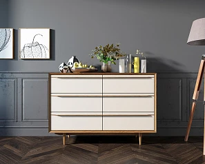 фото Комод "Bruni white" с шестью ящиками арт BR05WH в Санкт-Петербурге