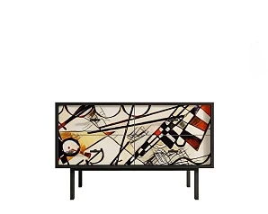 Комод с четырьмя ящиками "Emerson" by Kandinsky арт EM05/Print_01 в интерьере в Санкт-Петербурге