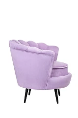 купить Низкое кресло ракушка Pearl Purple на черных ножках в Санкт-Петербурге