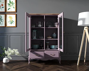 фото Шкаф "Leontina Lavanda" для посуды низкий с ящиками арт ST9355/2L в интерьере в Санкт-Петербурге