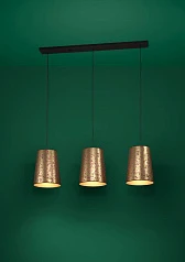 390293 Люстра CASTUERA, 3X25W (E27), L1310, B300, H1500, сталь, черный/бумага декорированная розовыми лепестками, золотой, розовый на заказ в Санкт-Петербурге