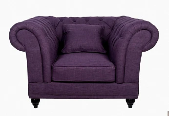 Низкое кресло Dasen Purple в интерьере в Санкт-Петербурге
