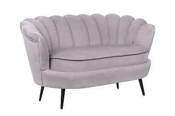 Диван ракушка Pearl Double Grey на черных ножках в интернет-магазине в Санкт-Петербурге