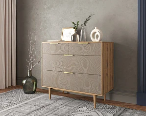 красивый Комод с четыремя ящиками "Line" R22/beige на заказ в Санкт-Петербурге