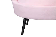 заказать Низкое кресло ракушка Pearl розовый V2 на черных ножках в Санкт-Петербурге