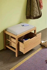 заказать стильные БАНКЕТКА BIFI HUBSCH, СВЕТЛО - СЕРЫЙ / НАТУРАЛЬНЫЙ в Санкт-Петербурге