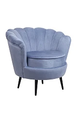 заказать Низкое кресло ракушка Pearl Sky на черных ножках в Санкт-Петербурге