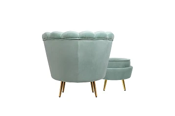 купить Кресло с пуфом ракушка Pearl Green в Санкт-Петербурге